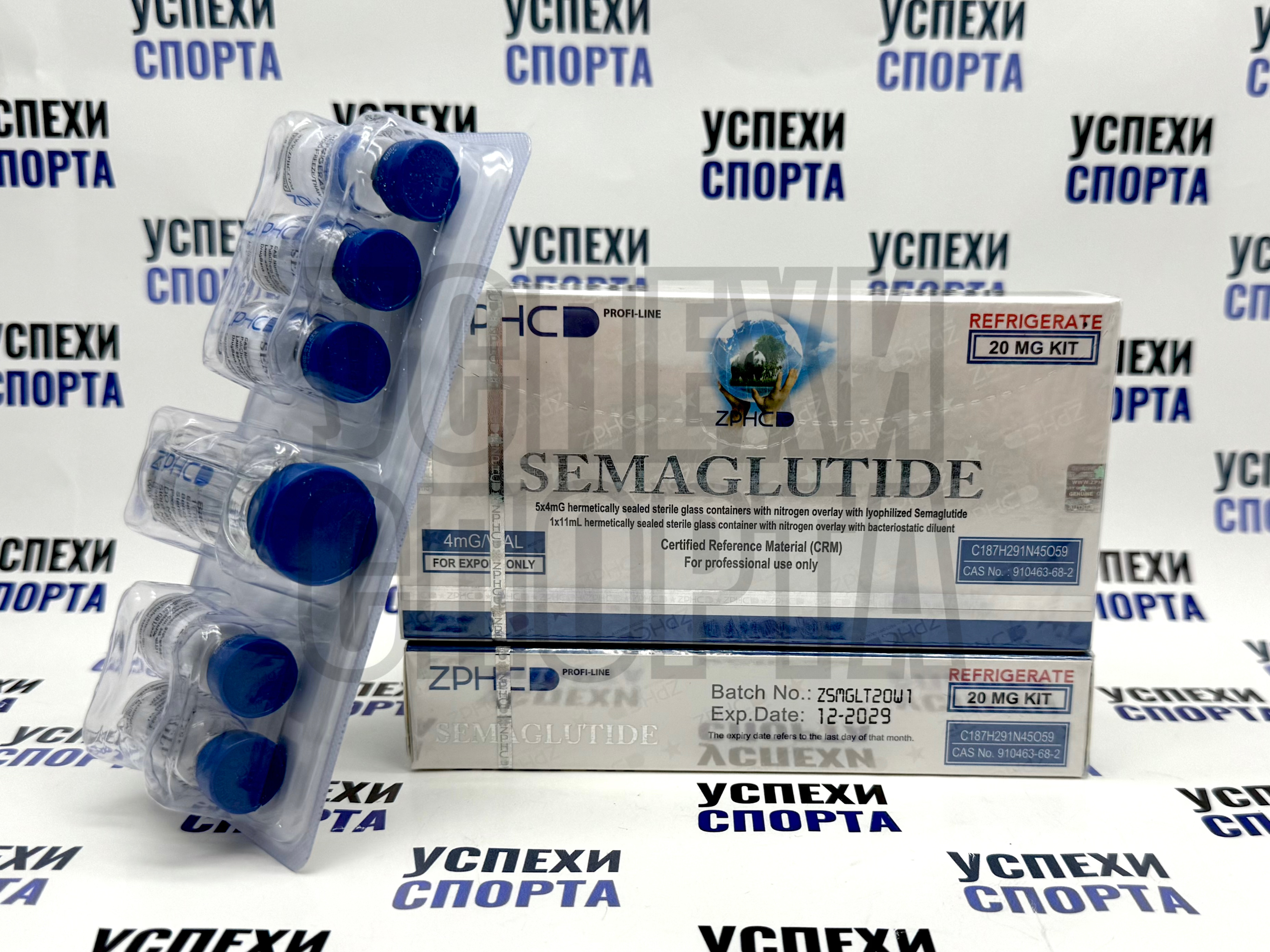 ZPHC/ Semaglutide 20mg (5 виал по 4мг, баквода в комплекте)